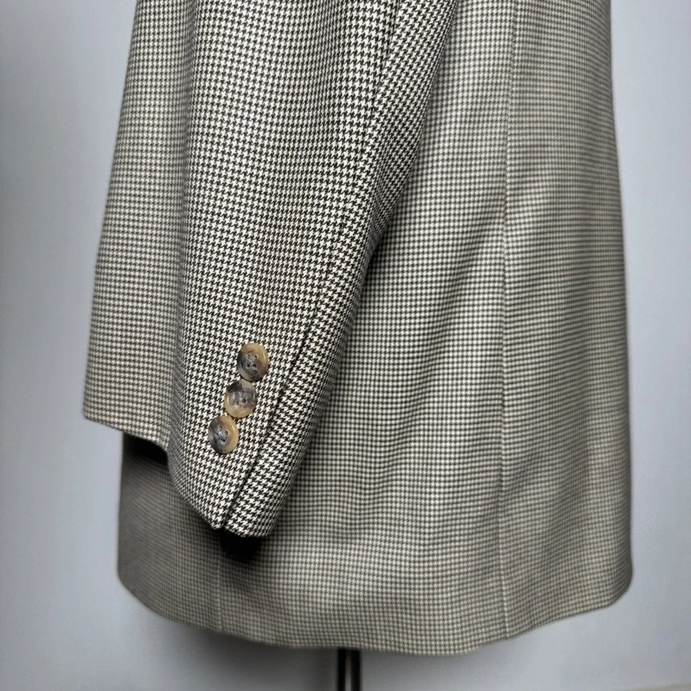 JOS A BANK Signature Collection Mens‎ 50R Houndstooth Wool Blazer Sport Coat